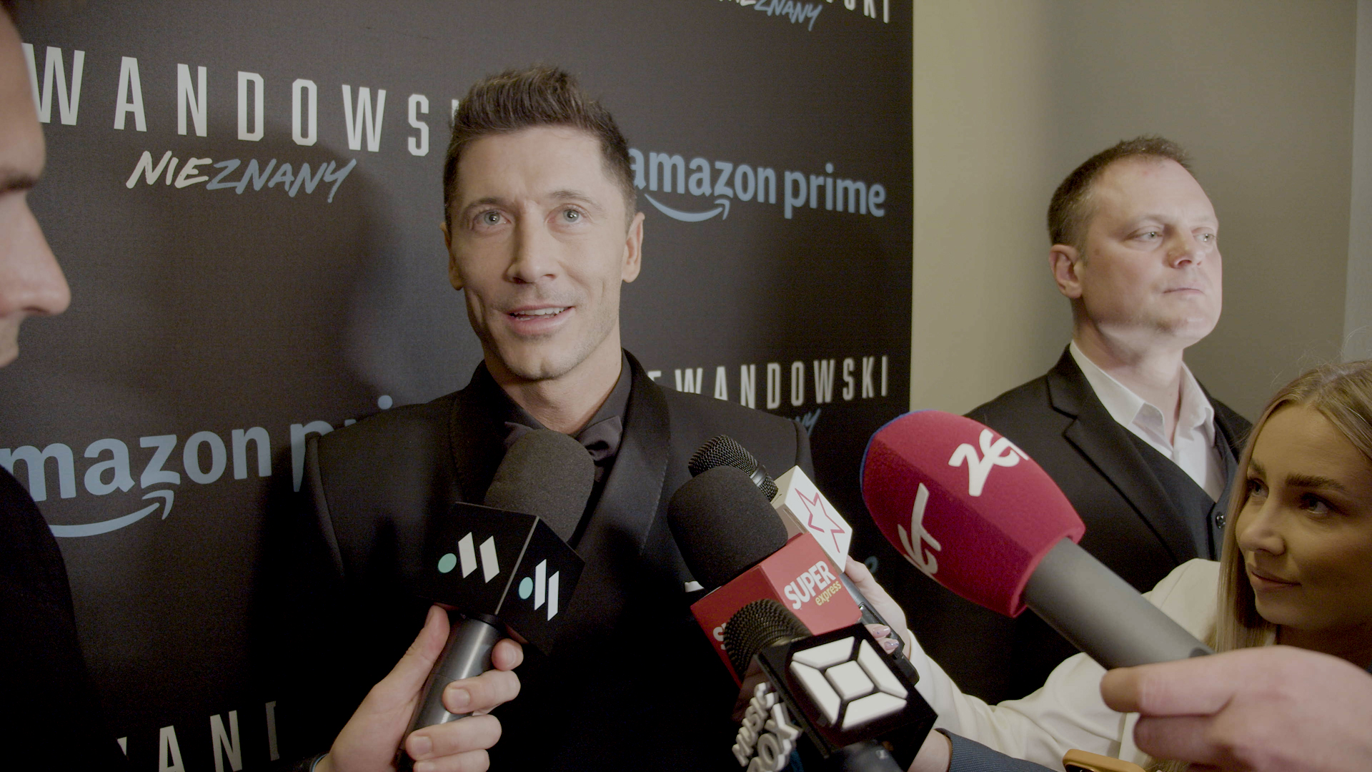 Lewandowski, Laporta, Zahavi w Warszawie. Zobacz specjalne kulisy premiery filmu o RL9 [WIDEO]