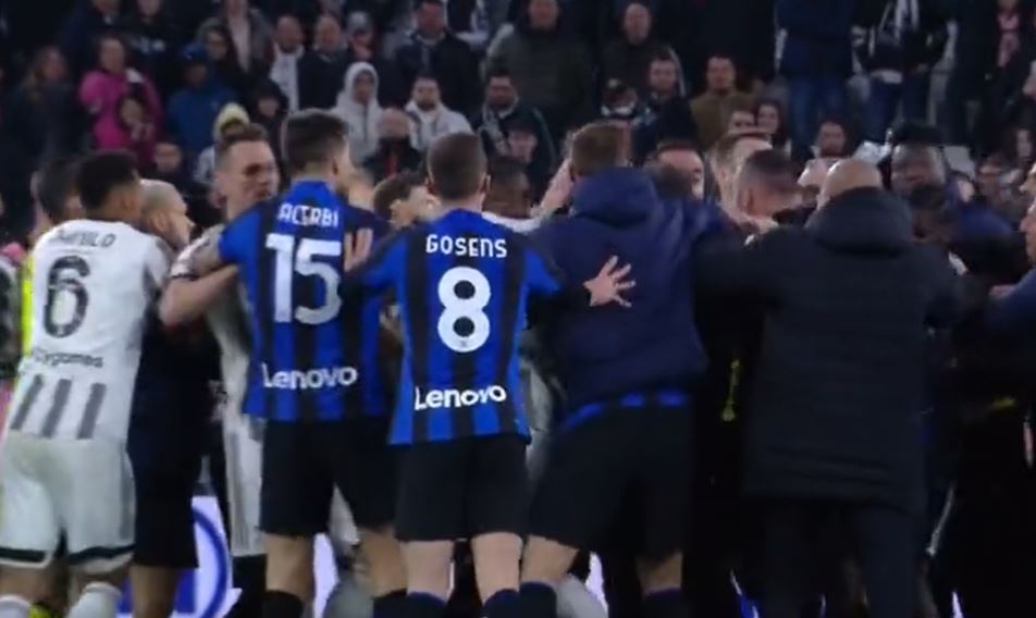 Wielka awantura po meczu Juventus - Inter. Szarpanina, posypały się czerwone kartki [WIDEO]