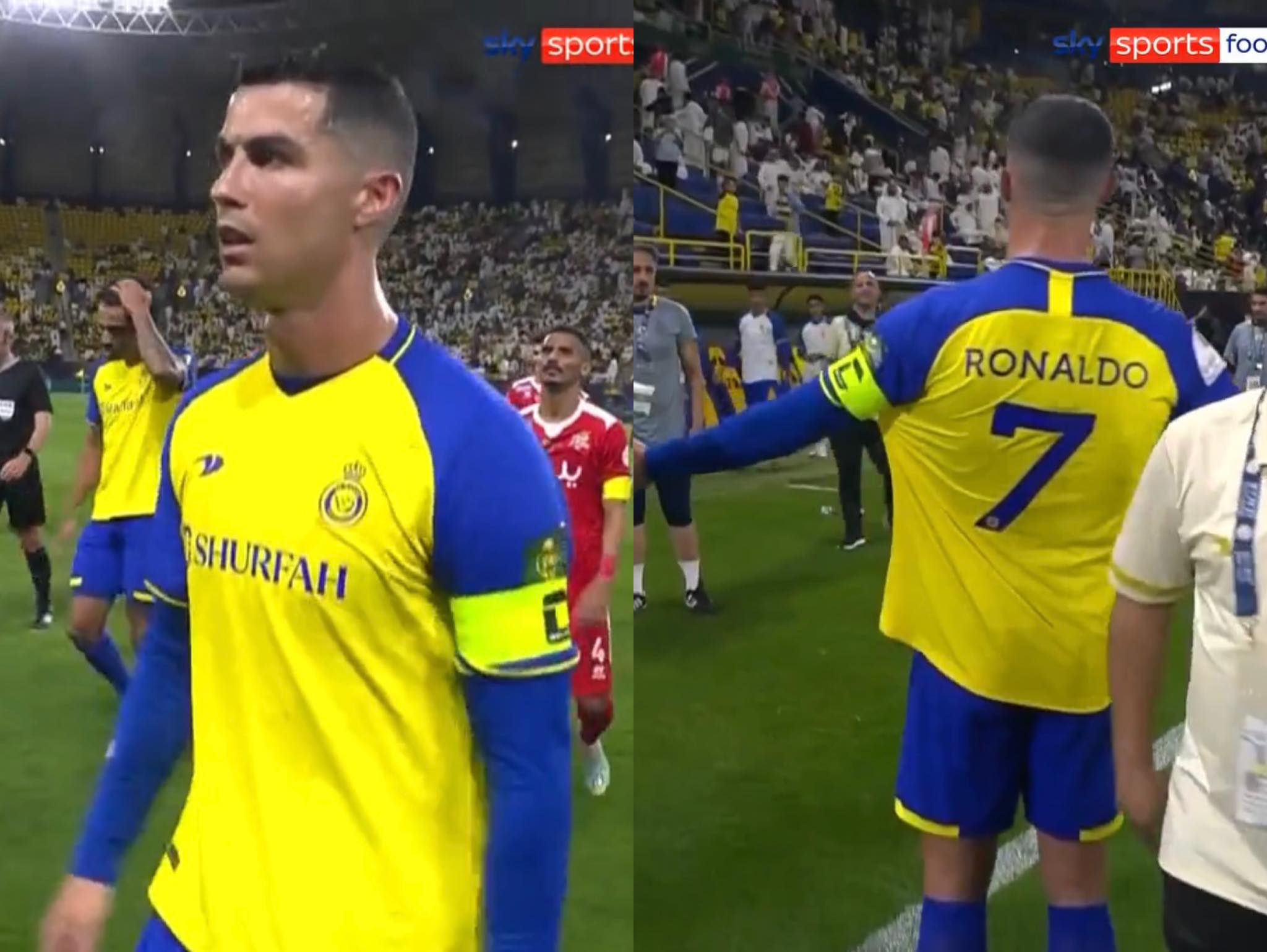 Irytacja Cristiano Ronaldo. Portugalczyk wylał frustrację na członka sztabu swojej drużyny [WIDEO]