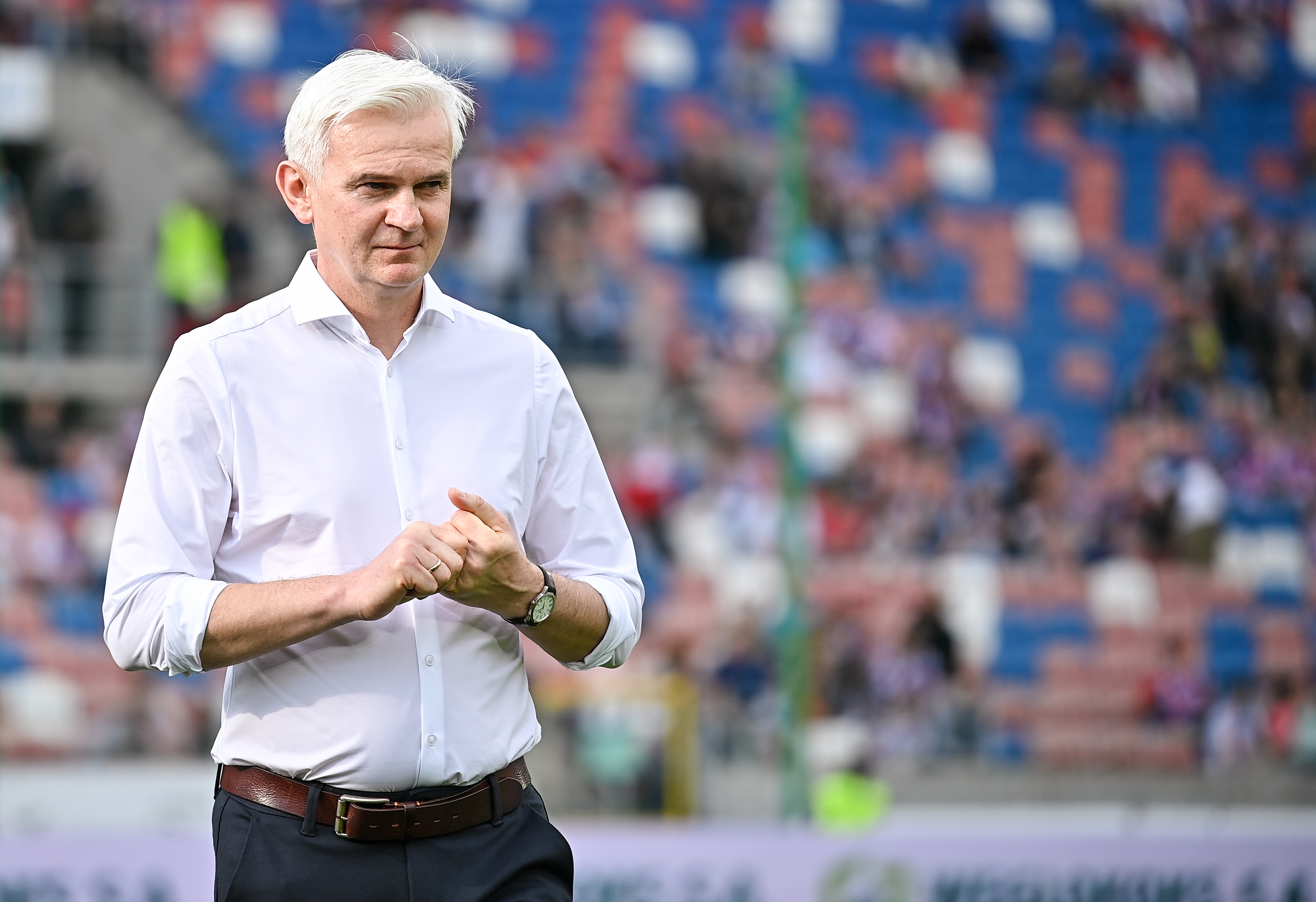 "Sezon się jeszcze nie skończył". Jacek Magiera tonuje nastroje po wygranej Śląska Wrocław