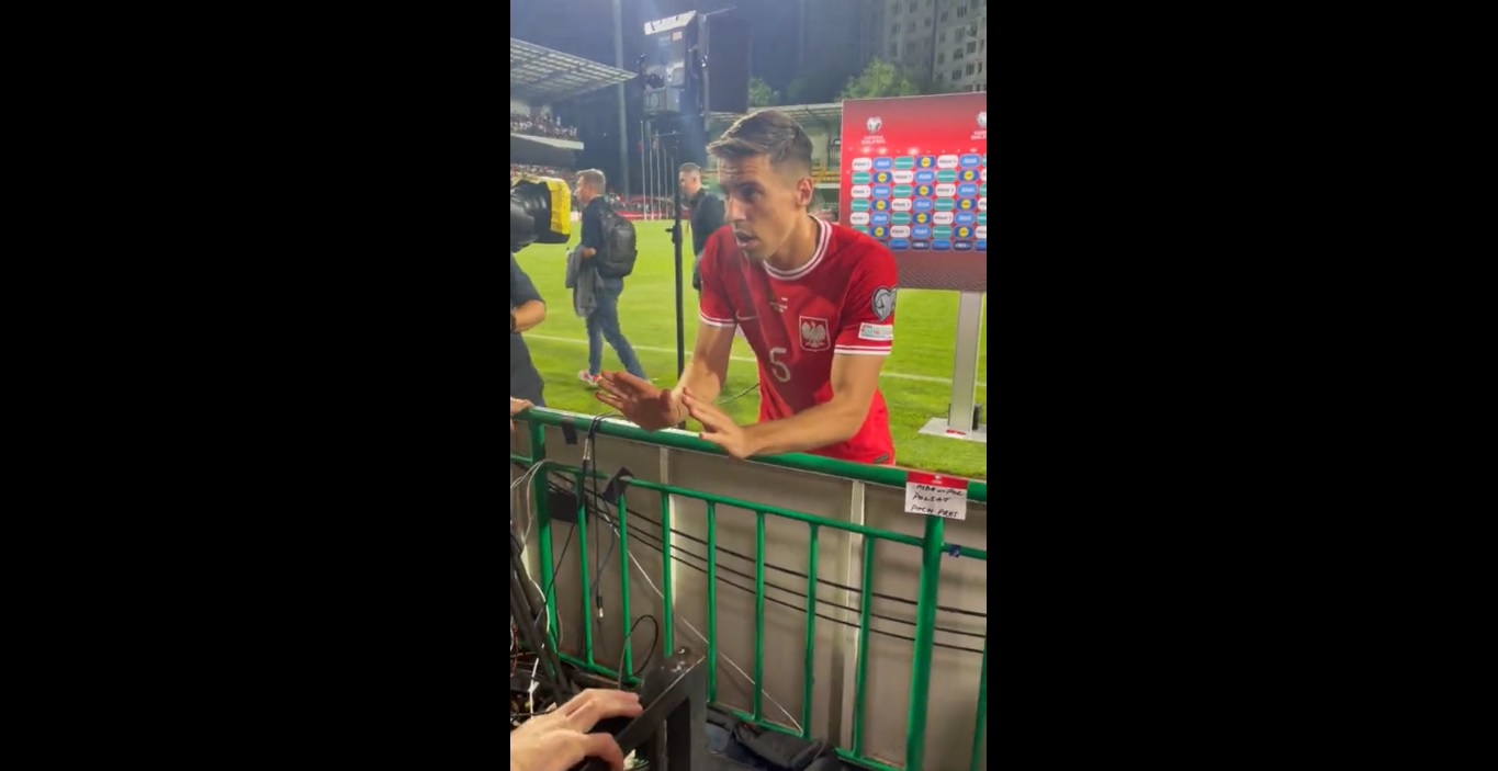 Bednarek podszedł do polskich kibiców. Dziennikarz ujawnił jego słowa [WIDEO]