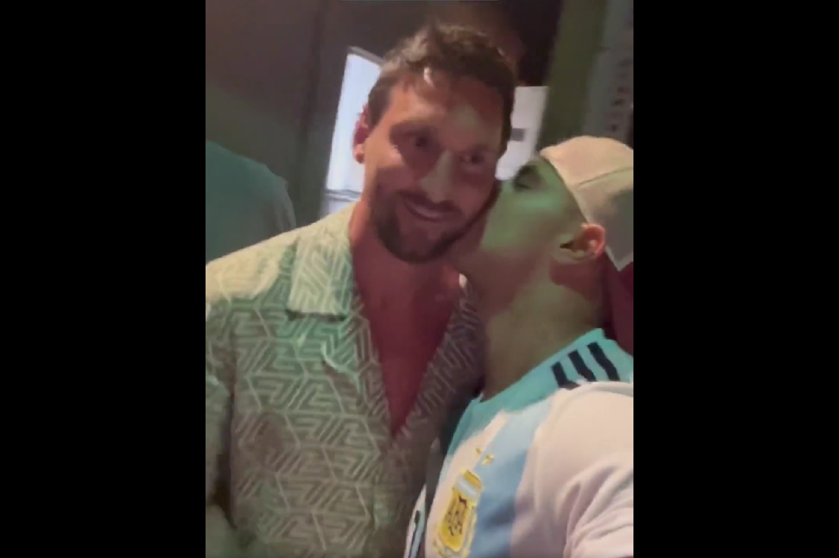 Kibic pocałował... Leo Messiego. Argentyńczyk podszedł, a potem szybko uciekał [WIDEO]