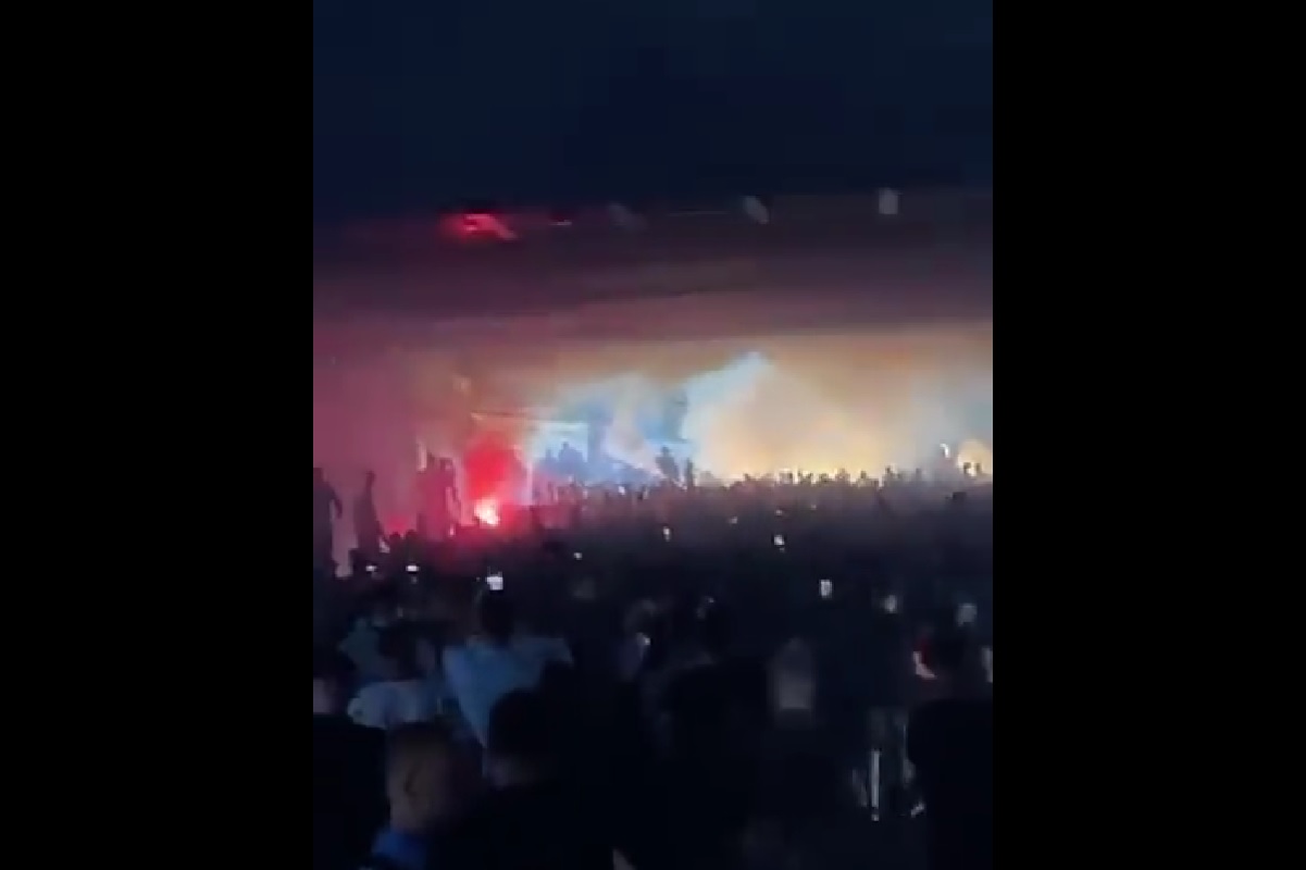 Sceny grozy przed meczem el. Ligi Konferencji. Kibic dźgnięty nożem, walczy o życie [WIDEO]