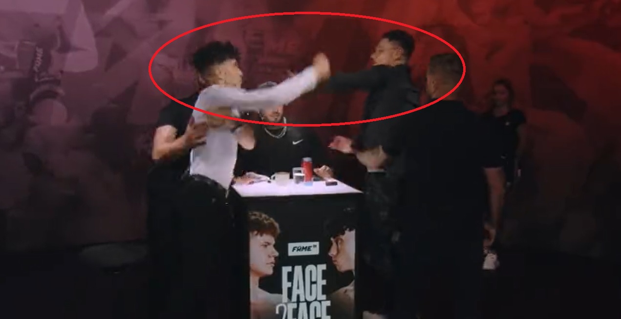 Zawodnicy Fame MMA udawali konflikt. Najpierw tłukli szklanki, a później normalnie ze sobą rozmawiali [WIDEO]