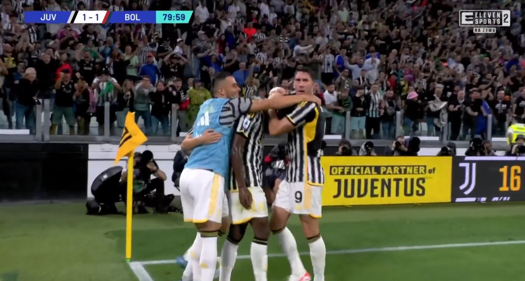 Skorupski robił co mógł, ale nie zatrzymał Vlahovicia. Bologna urwała jednak punkty Juventusowi [WIDEO]