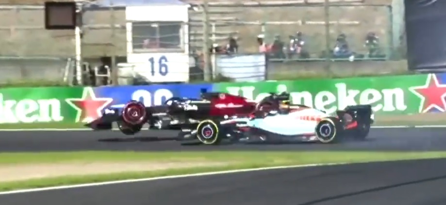 Festiwal kolizji podczas Grand Prix Japonii. Pięciu kierowców wycofało się z wyścigu [ZDJĘCIA]
