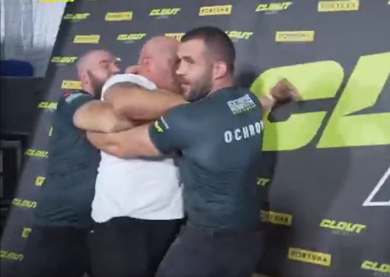 Marcin Najman nie wytrzymał po konferencji Clout MMA. Zaatakował rywala w strefie wywiadów [WIDEO]
