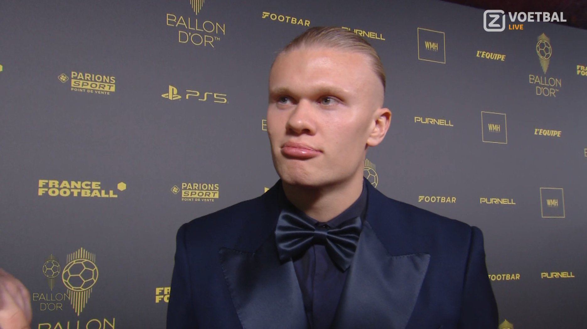 Erling Haaland zabrał głos przed galą Złotej Piłki. Napastnik Manchesteru City pojawił się w Paryżu [WIDEO]