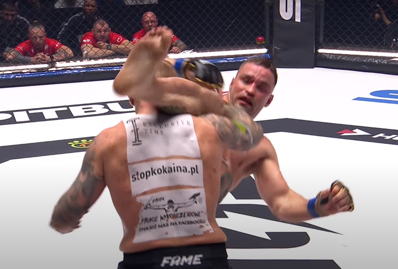 Były mistrz KSW wygrywa na Fame MMA! Dominacja na otwarcie gali, polała się krew [WIDEO]
