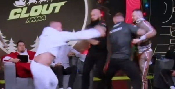 Denis Załęcki zaatakował bohatera gali Clout MMA 3. Musiała interweniować ochrona [WIDEO]