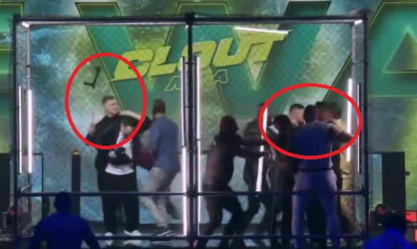 Gigantyczna awantura przed galą Clout MMA. Freakfighter zaatakował rywala... kulą ortopedyczną [WIDEO]