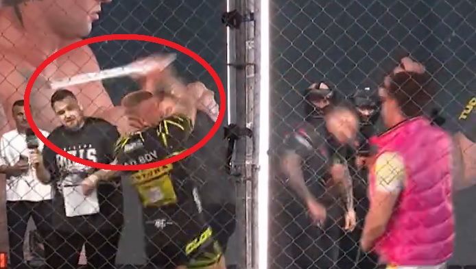 Dziwna konfrontacja przed Clout MMA 3. Freakfighter chciał zaatakować rywala... świetlówką [WIDEO]