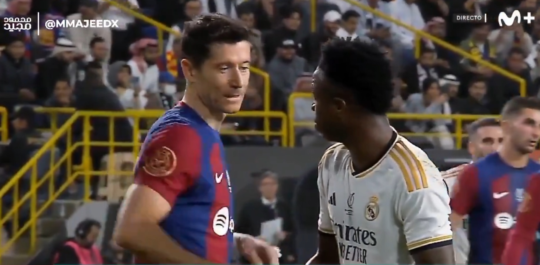 Lewandowski próbował zdekoncentrować Viniciusa przed rzutem karnym. Wiadomo, co powiedział rywalowi [WIDEO]