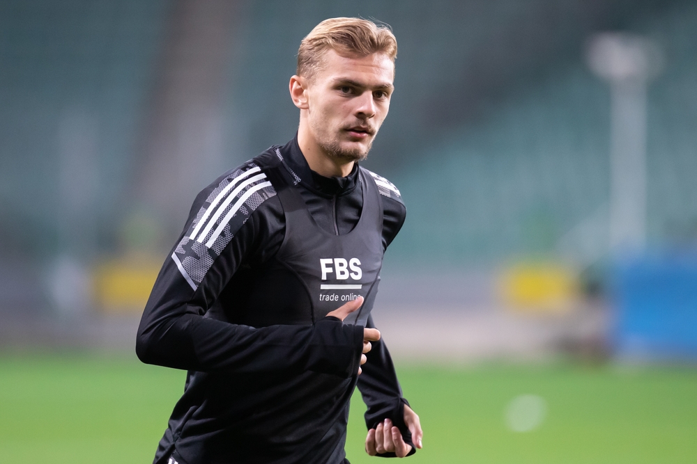 Kiernan Dewsbury-Hall przed meczem Legia Warszawa - Leicester City Kiernan Dewsbury-Hall przed meczem Legia Warszawa - Leicester City
