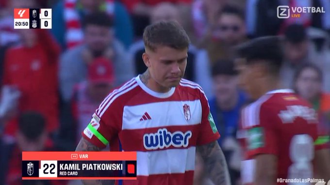 Czerwona kartka Kamila Piątkowskiego! Polak wyrzucony z boiska w lidze hiszpańskiej