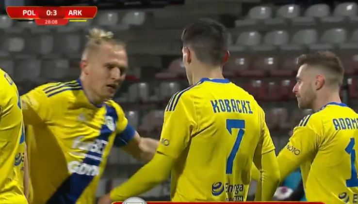 Koncert Arki Gdynia w Fortuna 1 Lidze! "Żółto-niebiescy" rozbili Polonię Warszawa [WIDEO]