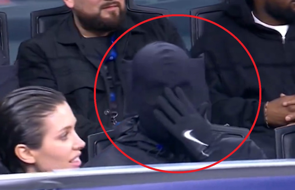 Kanye West w kominiarce na meczu Ligi Mistrzów. Kolejny etap "romansowania" z topowym klubem [WIDEO]
