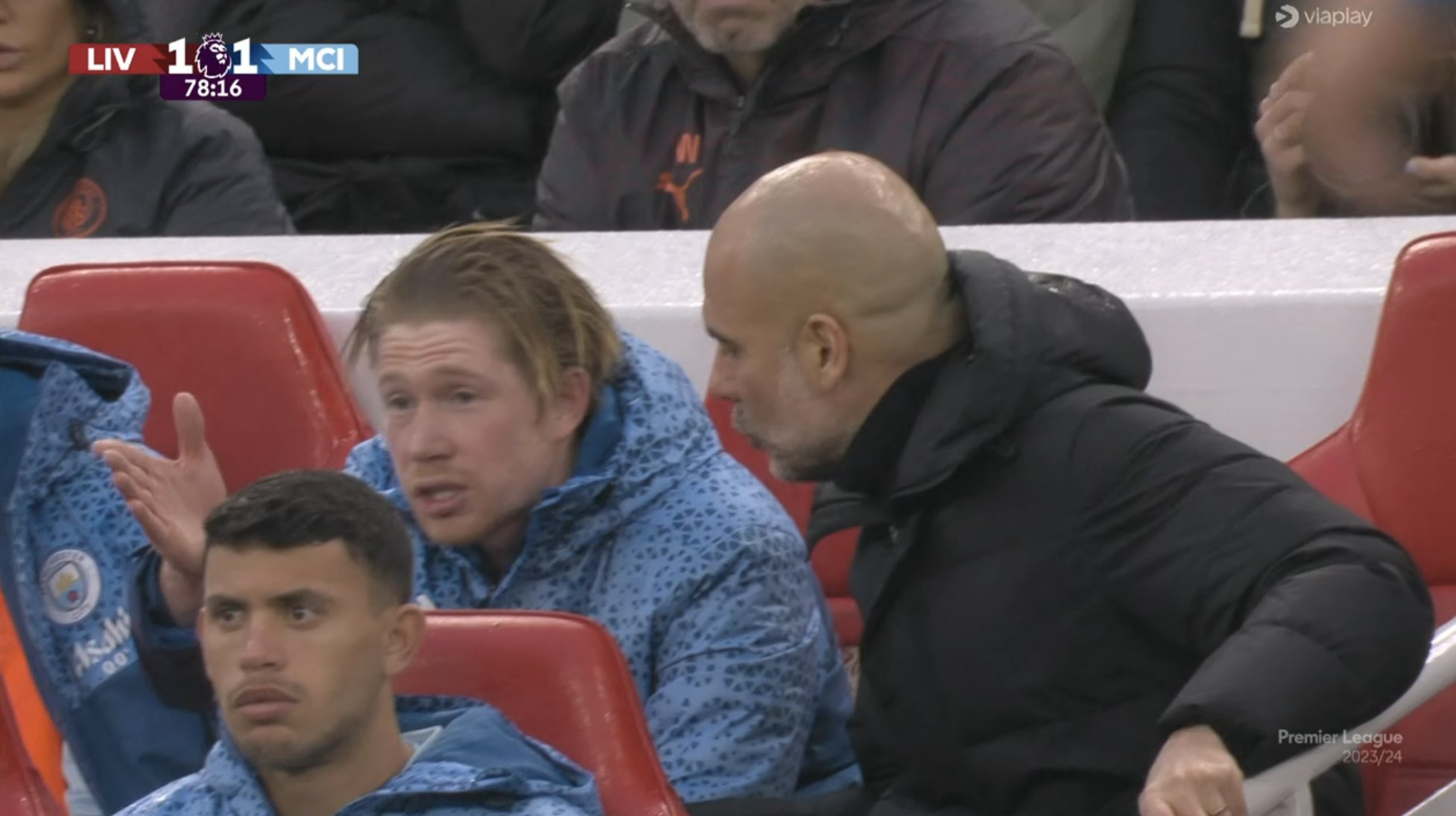 "Cieszę się, że to zobaczyłem". Guardiola skomentował reakcję De Bruyne. Zaskakujące słowa szkoleniowca City