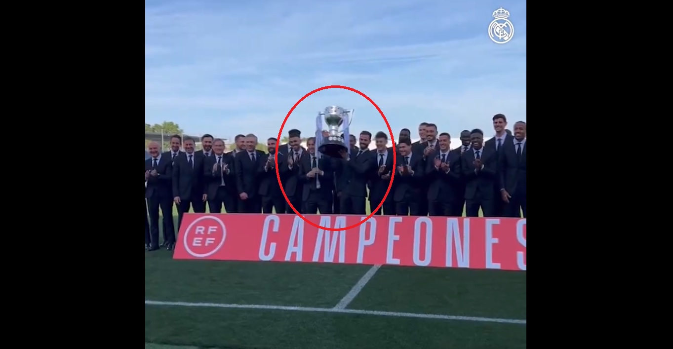 Real odebrał trofeum za mistrzostwo! Nietypowa sceneria [WIDEO]