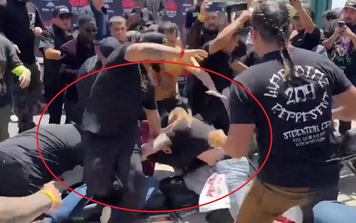 Ogromna awantura przed starciem legend UFC. Rzuciło się na siebie kilkanaście osób [WIDEO]