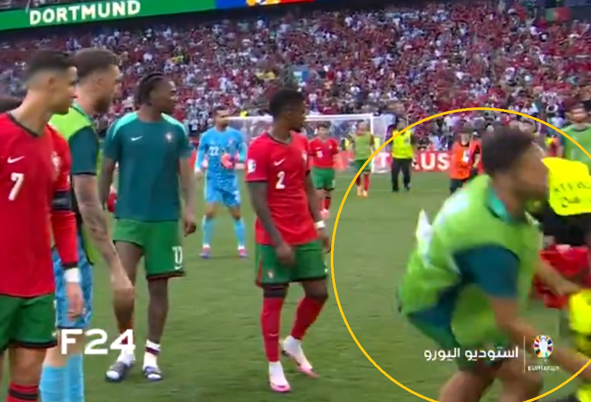 Ochroniarz mógł kontuzjować Portugalczyka. Kuriozum na oczach Ronaldo [WIDEO]