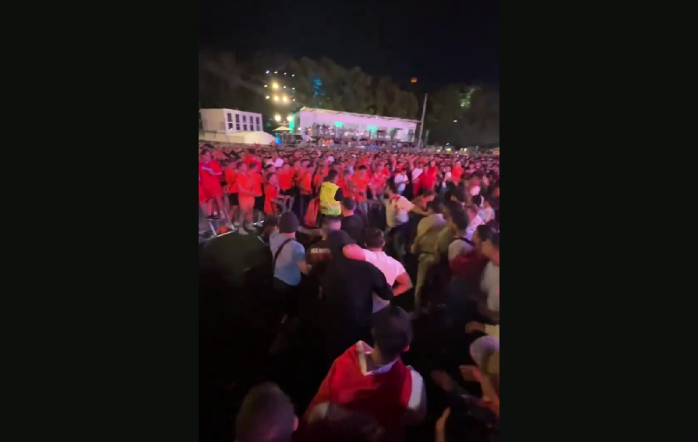Bijatyka podczas meczu EURO! Ochroniarze nie wyrabiali [WIDEO]