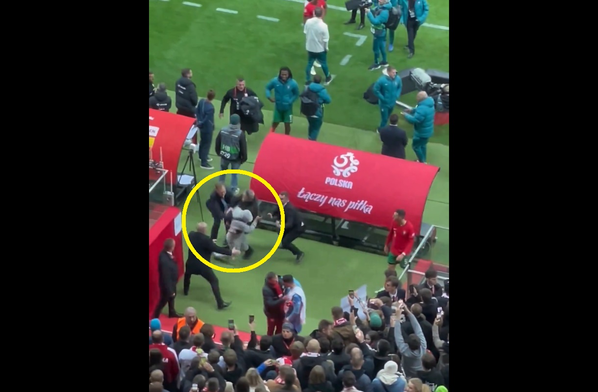 Kolejny fan chciał "dorwać" Ronaldo. Miło już było [WIDEO]