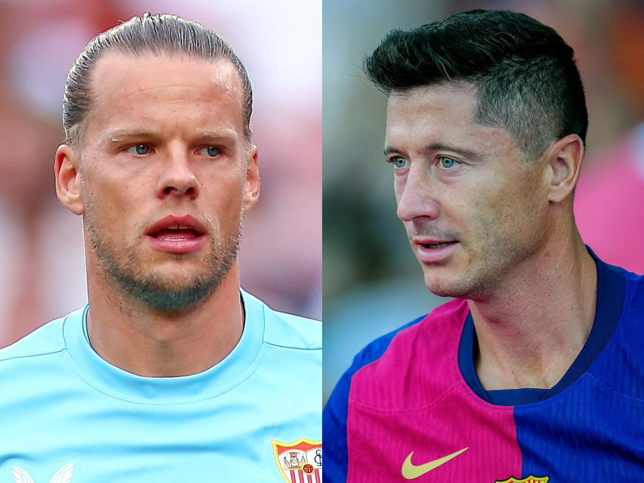 Bramkarz Sevilli podszedł po meczu do Lewandowskiego. Wiemy, co mu powiedział [WIDEO]