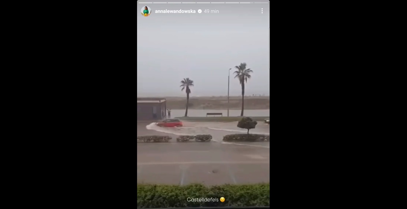 Powódź zalewa Katalonię. Wysoka woda w miasteczku Lewandowskich [WIDEO]