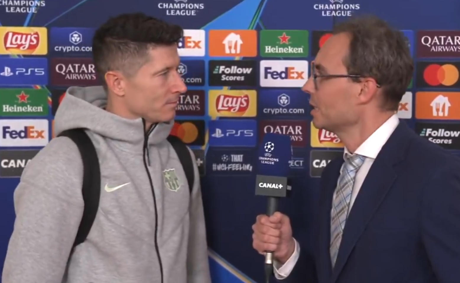Lewandowski ujawnił, co usłyszał od Flicka po dublecie. "Tak chyba będzie lepiej" [WIDEO]