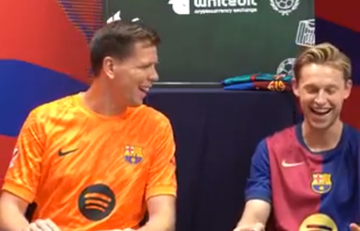 Szczęsny rozbroił. Jego kolega z Barcelony wybuchł śmiechem [WIDEO]