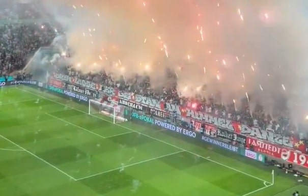 Wow! Stadion eksplodował. Szalona oprawa drugoligowca [WIDEO]