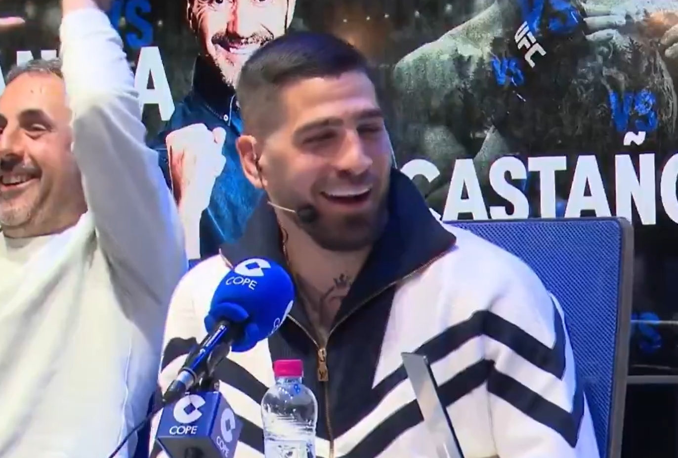 "Je**ć Ronaldo, dopóki jest Messi". Wojna z mistrzem UFC trwa [WIDEO]
