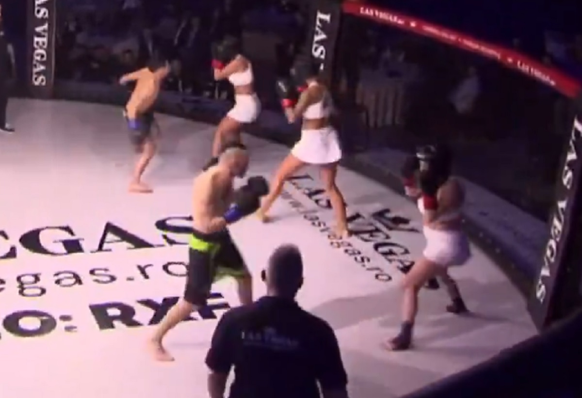 Dwóch mężczyzn zdemolowało trzy kobiety. Takiego freakfightu jeszcze nie było [WIDEO]