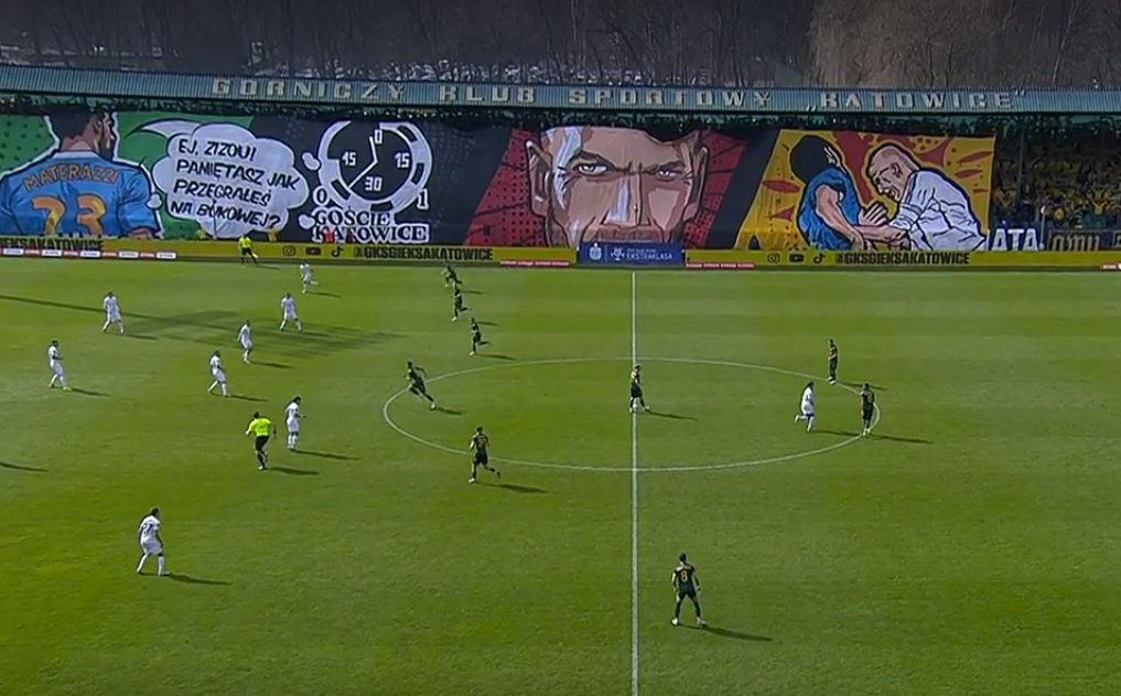 Zidane na oprawie kibiców GKS-u! Tak żegnają stary stadion [ZDJĘCIA]