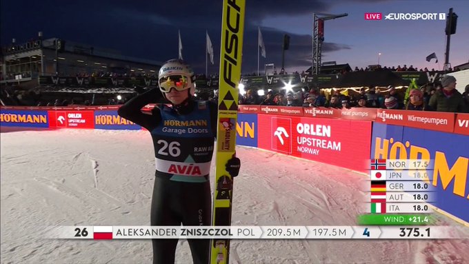 Zniszczoł w TOP 10! Upadek Prevca w Vikersund