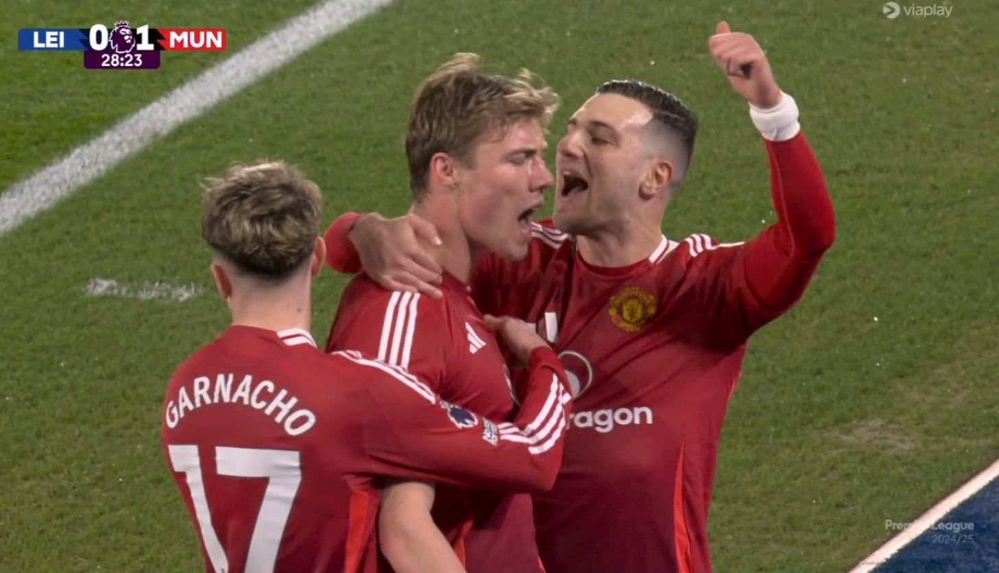 Hojlund i Garnacho wreszcie się przełamali. Manchester United lepszy od Leicester [WIDEO]