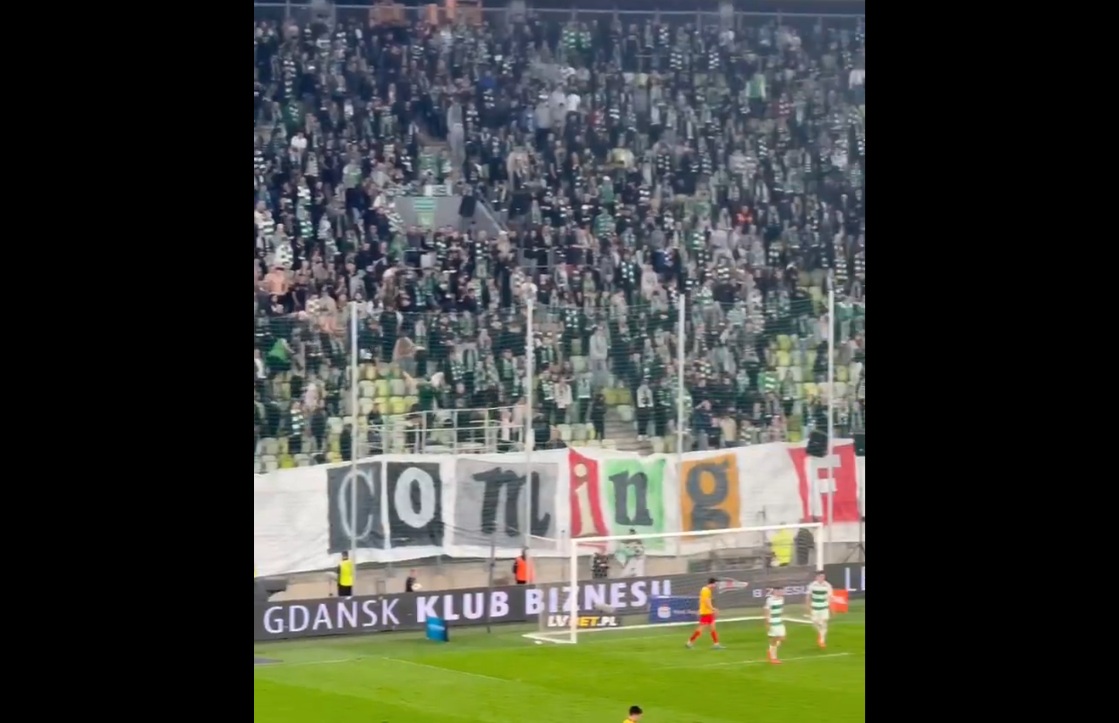 Protest fanów Lechii. Wyszli ze stadionu przed gwizdkiem [WIDEO]