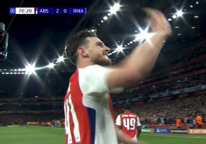 Real Madryt na kolanach! Szarża Arsenalu, Rice kompletnie oszalał [WIDEO]