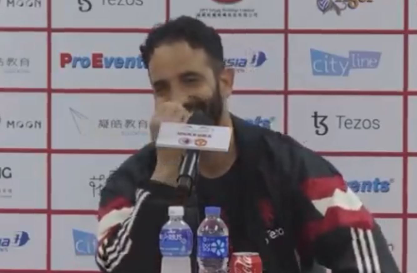 Kuriozalna konferencja Manchesteru United. Amorim nie mógł powstrzymać śmiechu [WIDEO]