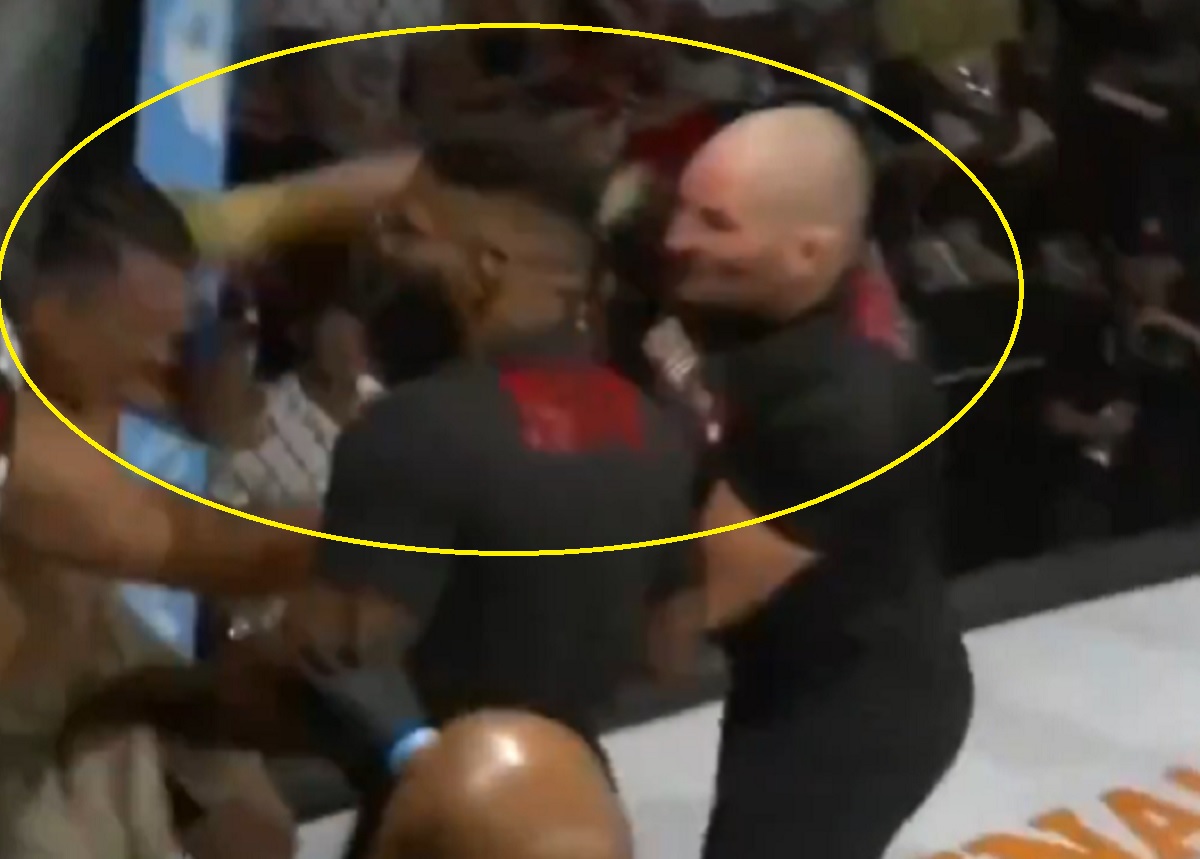 Gwiazdor UFC zaatakował zwycięzcę. Wparował do klatki i stracił głowę [WIDEO]