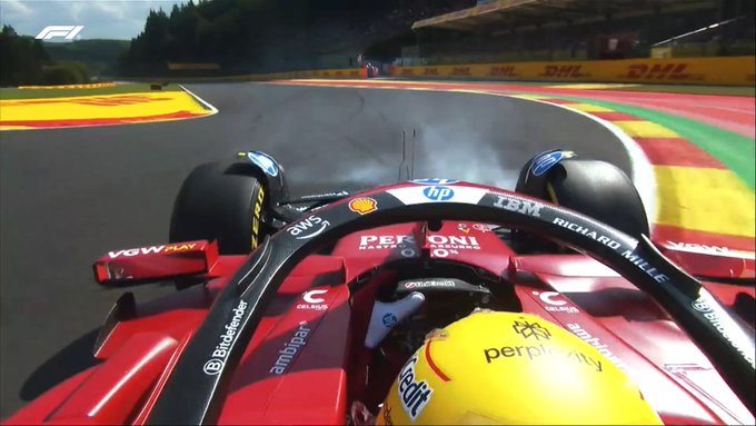 Klęska Hamiltona w Belgii. Piruety na torze [WIDEO]