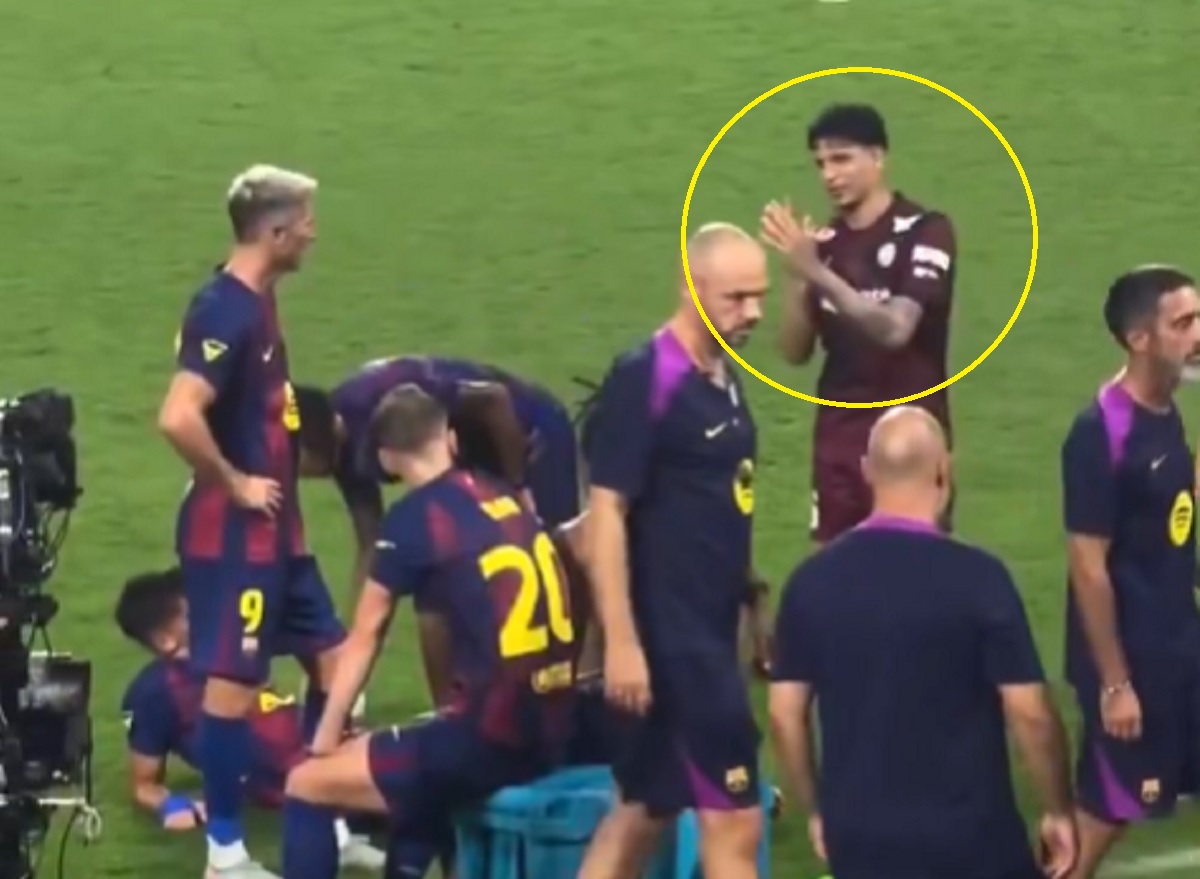 Rywal miał prośbę do "Lewego". Raphinha ruszył mu z pomocą [WIDEO]