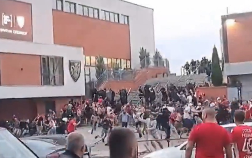 Zamieszki przed meczem el. LM! Policja się nie szczypała [WIDEO]