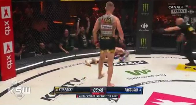WOW! Kosmiczny nokaut w walce wieczoru KSW. "Tak się broni pasa" [WIDEO]