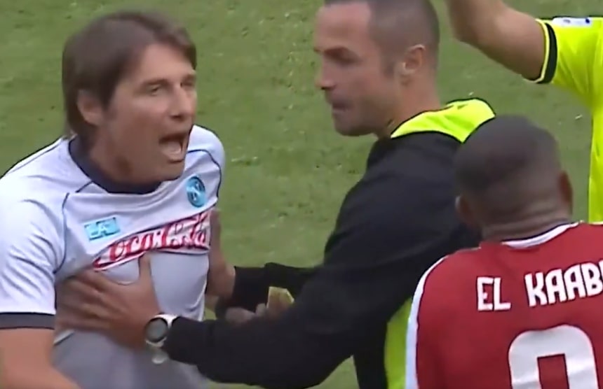 Conte był wściekły! Wpadł na boisko w sparingu Napoli [WIDEO]