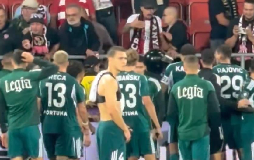 Awantura po meczu Legii! Starcie piłkarzy z kibicami Cracovii [WIDEO]