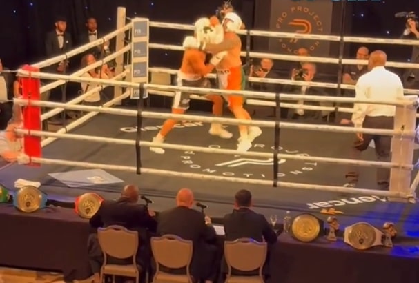 Brutalna walka byłych piłkarzy. Nie było czego zbierać [WIDEO]