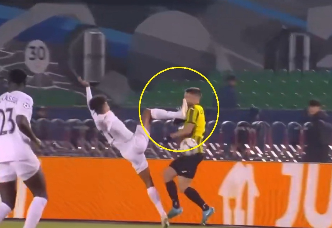 Brutalny faul w Lidze Mistrzów! Czerwona kartka w 4. minucie [WIDEO]