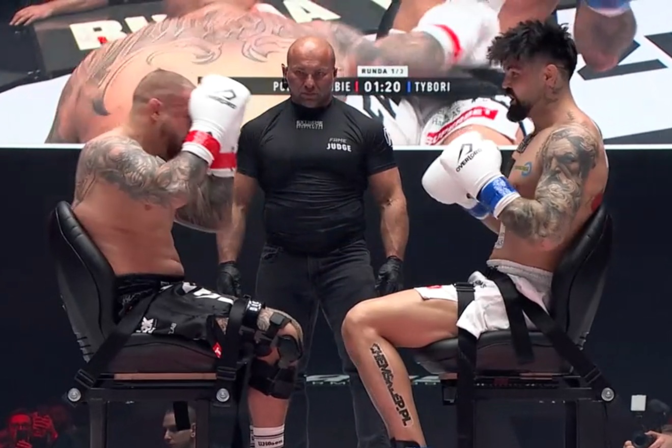 Pięściarskie jaja na Fame MMA 28. Tyburski wygrał walkę na krzesłach